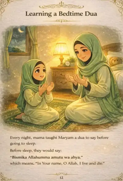Hand-drawn Islamic illustration from children's ebook